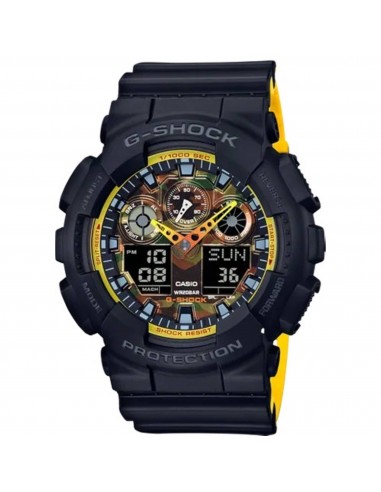 Casio Men's Watch - G-Shock Analog-Digital Dial Yellow and Black Strap | GA-100BY-1A Profitez des Offres !