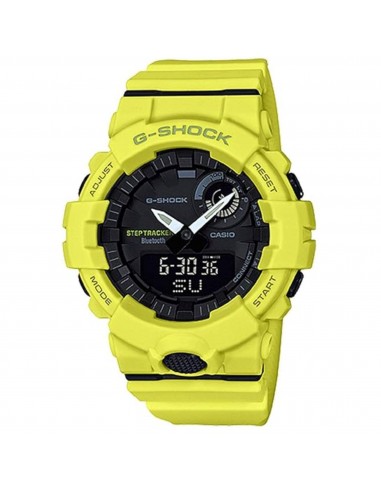 Casio Men's Watch - G-Shock Black Analog-Digital Dial Yellow Strap | GBA-800-9ACR destockage