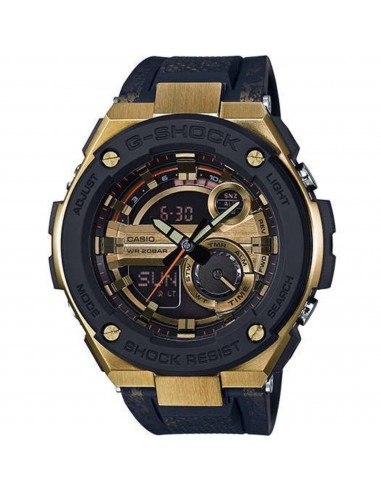 Casio Men's Watch - G-Shock Gold and Black Analog-Digital Dial Strap | GST-200CP-9ACR En savoir plus