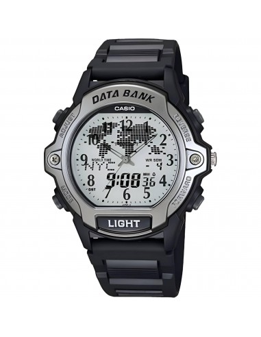 Casio Men's Analog-Digital Watch - Databank Grey Dial Black Resin Strap | ABX-23-8B 50-70% off 