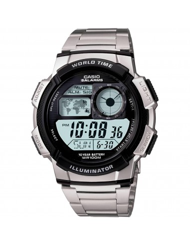 Casio Men's Digital Watch - Youth World Time Stainless Steel Bracelet | AE-1000WD-1A sélection de produits