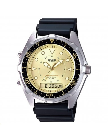 Casio Men's Ana-Digi Watch - Marine Gear Chrono Black Resin Strap | AMW-320R-9AVCF prix pour 