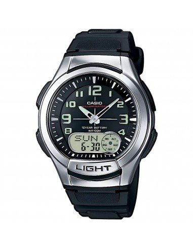 Casio Men's Watch - Databank World Time Black Resin Strap Analog Digital | AQ-180W-1B Par le système avancé 