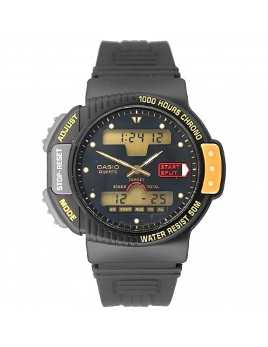 Casio Men's Watch - Black and Grey Ana-digi Dial Resin Strap Chronograph | AW-23-1E Paris Déstockage Promo