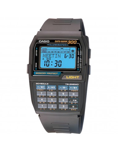 Casio Men's Digital Watch - Databank Blue Dial Black Strap Calculator | DBC-310-1Q en ligne