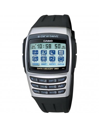 Casio Men's Digital Watch - Databank Grey and Black Dial Resin Strap | EDB-610-1C acheter