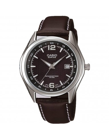 Casio Men's Watch - Edifice Brown Dial Genuine Leather Strap Quartz Date | EF-121L-1A de l' environnement