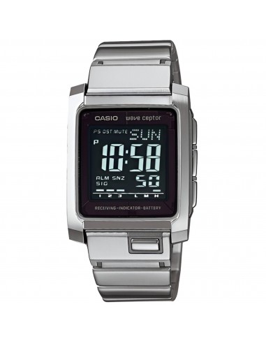 Casio Men's Watch - Wave Ceptor Alarm Black Digital Dial Silver Steel | WV-300DA-7B Les êtres humains sont 