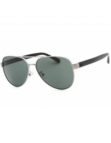 Coach Unisex Sunglasses - Satin Gunmetal Metal Aviator Full Rim Frame | 0HC7143 900471 meilleur choix