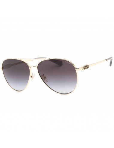 Coach Women's Sunglasses - Shiny Light Gold Metal Full Rim Frame | 0HC7140 90058G Les magasins à Paris