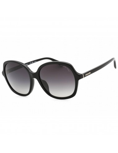 Coach Women's Sunglasses - Black Plastic Full Rim Round Shape Frame | 0HC8360U 5002T3 sur le site 