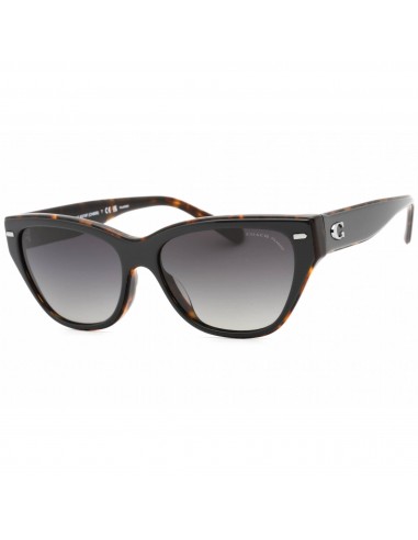 Coach Women's Sunglasses - Black On Tortoise Plastic Cat Eye Frame | 0HC8370F 5764T3 acheter