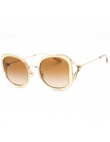 Coach Women's Sunglasses - Transparent Gold Plastic Full Rim Frame | 0HC7153B 57363B l'évolution des habitudes 