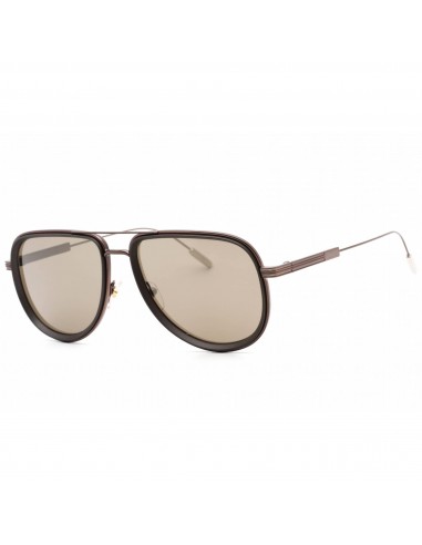 Ermenegildo Zegna Men's Sunglasses - Shiny Dark Bronze Metal Full Rim | EZ0218 36G 2 - 3 jours ouvrés.