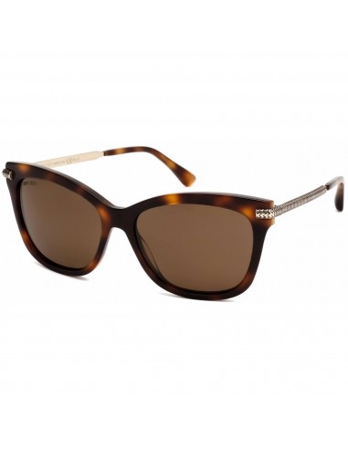 Jimmy Choo Women's Sunglasses - Havana Honey Cat Eye Plastic Frame | Shade/S 0C9B SP sur le site 