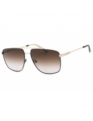 Salvatore Ferragamo Men's Sunglasses - Matte Gold Metal Full Rim Frame | SF239S 758 Les êtres humains sont 