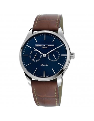 Frederique Constant Men's Watch - Classics Quartz Navy Dial Leather Strap | 259NT5B6 Découvrez la collection