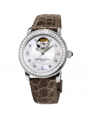 Frederique Constant Women's Watch - Heart Beatz Automatic Brown Strap | 310HBAD2PD6 brillant des détails fins