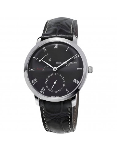 Frederique Constant Men's Watch - Slimline Automatic Black Leather Strap | 723GR3S6 50-70% off 