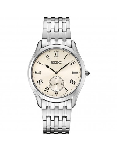 Seiko Men's Watch - Essentials Ivory Dial Silver Stainless Steel Bracelet | SRK047 offre 