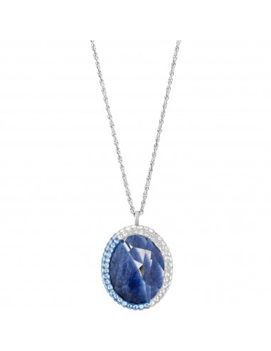 Swarovski Women's Pendant Necklace - Rhodium with Blue and Clear Crystals | 5135151 50-70% off 