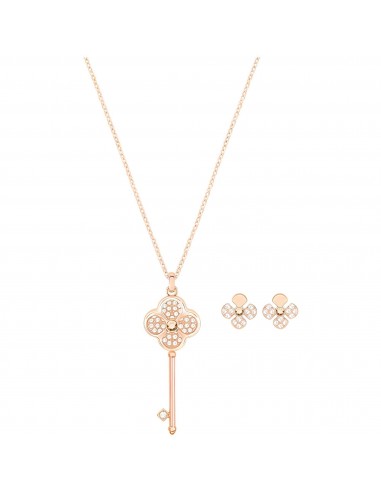 Swarovski Women's Necklace and Earrings - Hall Key Motif Rose Gold Plated | 5422273 pour bénéficier 