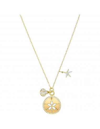 Swarovski Women's Necklace - Gold Ocean Sand Coin with Starfish and Shell | 5462580 pour bénéficier 