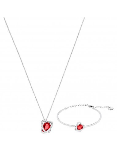 Swarovski Women's Necklace and Bracelet Set - Outstanding Red and White | 5463761 Amélioration de cerveau avec