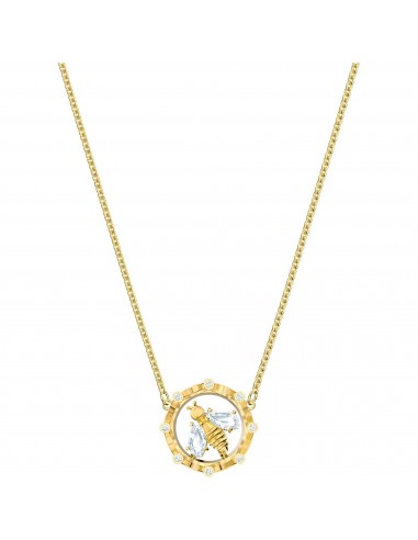 Swarovski Women's Necklace - Bee A Queen White Crystals Gold Tone Plated | 5482793 vous aussi creer 