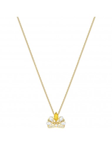 Swarovski Women's Necklace Bee A Queen White and Orange Crystal Gold Plated 5488187 la livraison gratuite