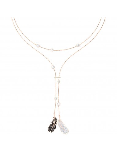 Swarovski Women's Necklace - Naughty Double Wrap Feather Rose Gold Plated | 5495290 commande en ligne