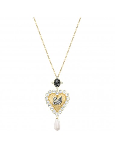 Swarovski Women's Pendant Necklace - Vintage Heart Shape Swan Gold Plated | 5507333 ouvre sa boutique