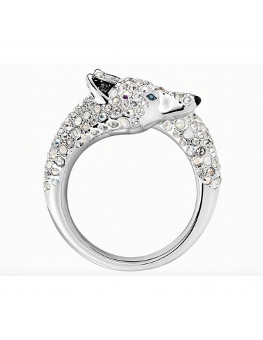 Swarovski Women's Ring - Polar Bestiary Crystal Pave Wolf Cocktail Silver | 5515095 shop