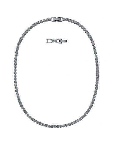 Swarovski Women's Necklace - Tennis Deluxe Black Crystals Rhodium Plated | 5517113 pour bénéficier 