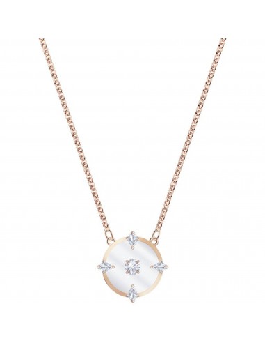 Swarovski Women's Necklace - North Rose Gold Round Glass and Crystals | 5551797 acheter en ligne