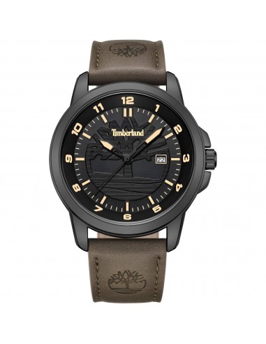 Timberland Men's Watch - Classic Black Dial Dark Brown Leather Strap | TDWGB9002102 prix