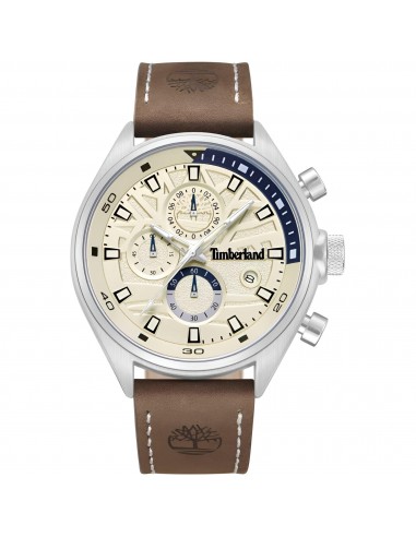 Timberland Men's Watch - Dress Sport Beige Dial Leather Strap Chrono | TDWGC9000403 l'évolution des habitudes 