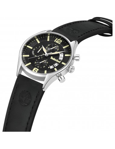 Timberland Men's Watch - Dress Sport Black Dial Leather Strap Chrono | TDWGC9001201 pas cheres