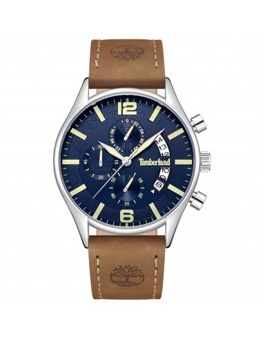 Timberland Men's Watch - Dress Sport Blue Dial Brown Strap Chrono | TDWGC9001202 Découvrez la collection