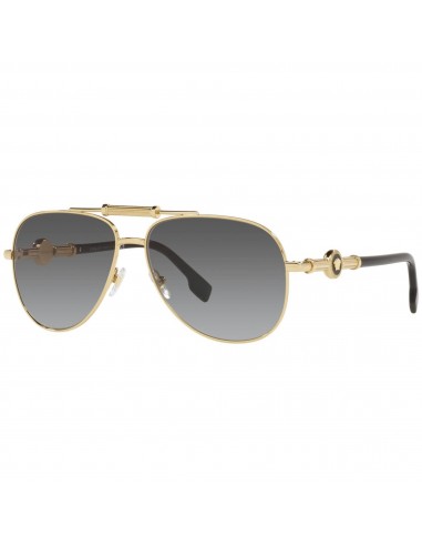 Versace Unisex Sunglasses - Full Rim Gold Aviator Frame | VERSACE 0VE2236 10021159 en ligne des produits 