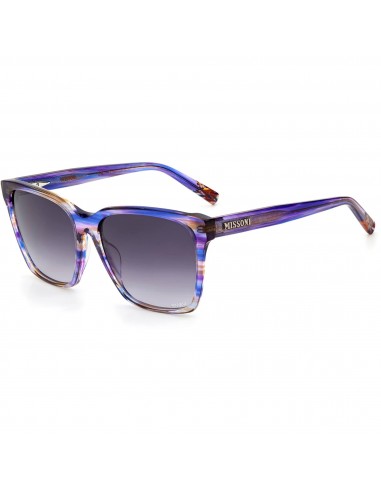 Missoni Women's Sunglasses - Blue Horn Frame Dark Grey Lens | MIS 0007/S 038I/9O la livraison gratuite