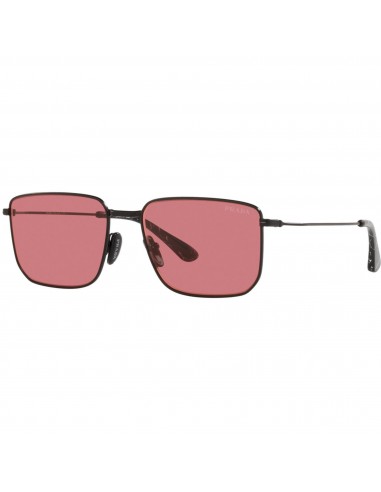 Prada Men's Sunglasses - Black Metal Full Rim Pilot Frame Red Lens | 0PR 52YS 1BO06O s'inspire de l'anatomie humaine