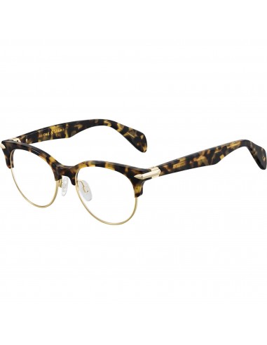 Rag and Bone Women's Eyeglasses - Havana Gold Metal Full Rim Oval Frame | RNB3009 021K Faites des économies