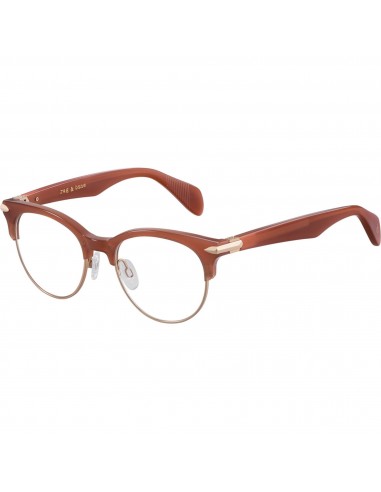 Rag and Bone Women's Eyeglasses - Brown Pink Metal Full Rim Oval Frame | RNB3009 0DQ2 livraison gratuite