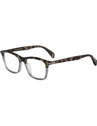 Rag and Bone Men's Eyeglasses - Black Grey Plastic Full Rim Rectangular | RNB7024 008A Toutes les collections ici