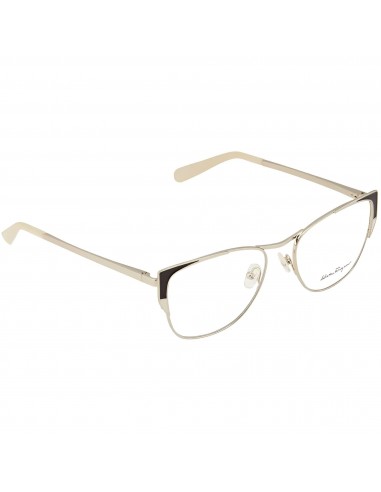 Salvatore Ferragamo Women's Eyeglasses - Gold And Ivory Rectangular Frame | 2163 721 livraison gratuite