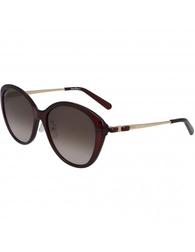 Salvatore Ferragamo Unisex Sunglasses - Wine Full Rim Frame Grey Lens | SF973SA 606 en ligne des produits 