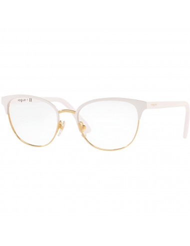 Vogue Unisex Eyeglasses - Top White/Gold Metal Full Rim Oval Frame | 0VO4088 5131 sur le site 