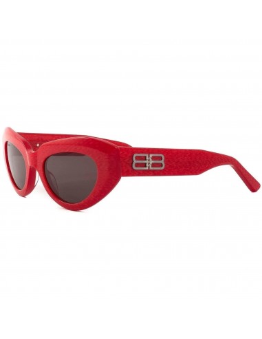 Balenciaga Women's Sunglasses - Red Acetate Cat Eye Frame Grey Lens | BB0236S 003 livraison gratuite