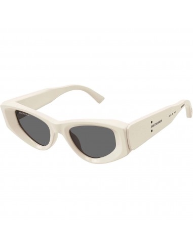 Balenciaga Women's Sunglasses - Beige Acetate Cat Eye Frame Grey Lens | BB0243S 003 brillant des détails fins